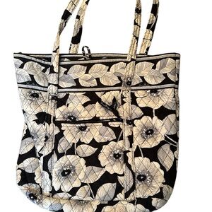 Vera Bradley Black and White Tote Bag and wallet perfect shape!